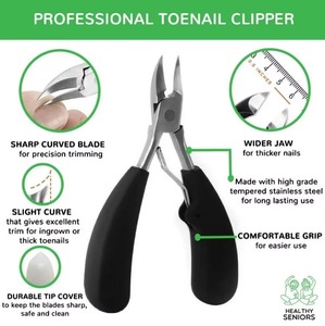 Cortaúñas de Acero Inoxidable Curvo con Unión de Solapa, Apertura de Mandíbula Ancha para un Corte de Uñas Profesional y Preciso, Recorte Limpio y Preciso - Product Image 6