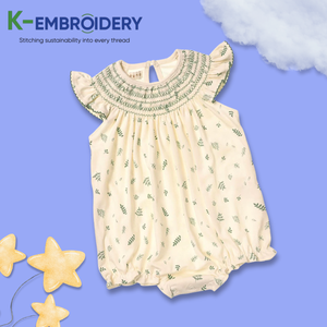 Belle Baby Girl Smocked Bubble Body vêtements smockés de haute qualité, robes de filles, vêtements pour enfants - Product Image 2