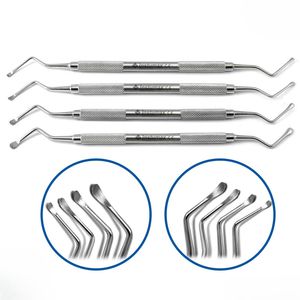 Lucas Premium Kit de chirurgie dentaire manuelle Ensemble de curettes en acier inoxydable pour la chirurgie buccale Instrument approuvé CE - Product Image 2