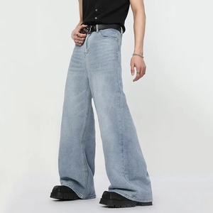 กางเกงยีนส์ผ้ายืดสำหรับผู้ชายออกแบบได้ตามต้องการเสื้อผ้าแนวสตรีทฮิปฮอปสไตล์วินเทจ3D - Product Image 2