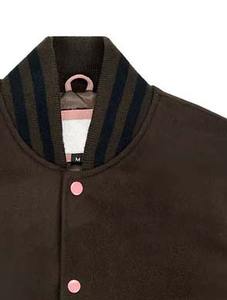 Chaqueta universitaria Mangas de cuero de lana genuina Chaqueta universitaria de béisbol de moda Letterman Bomber School College Winter Varsity - Product Image 3