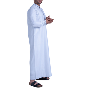 2024 dernière Collection hommes élégant grande taille traditionnel arabe Jubba Thobes vente chaude Polyester à la main respirant musulman - Product Image 2