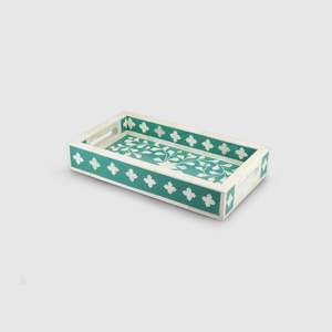 Haute Qualité Personnalisé Fabriqué À La Main En Bois Naturel Plateau De Service Floral MOP Os Incrustation pour La Maison Hôtels-Décoratif Indien - Product Image 2