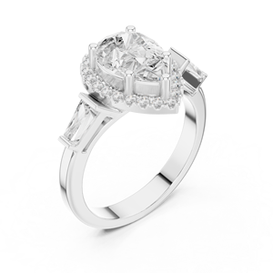 10K Emerald Cut Diamond Ring Luxury Jewelry Gift - Product Image 5