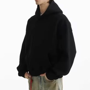 Sudadera con Capucha de Invierno para Hombre, Diseño Moderno de Hip Hop, Color Sólido, 100% Algodón, Estilo Pakistaní, Talla Grande, Teñido Liso - Product Image 5