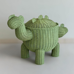 Cesta decorativa para bebés y niños, cesta de almacenamiento de ratán tejida a mano, cestas con forma de animales, cestas infantiles. - Product Image 6
