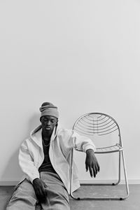 Sudadera con capucha holgada de gran tamaño con cremallera y cordón para hombre, sudadera de algodón y poliéster, gris claro, manga larga, bolsillo lateral diagonal - Product Image 5