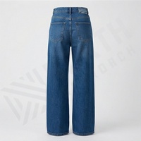Jeans pour femmes à jambe large et taille haute, vêtements occidentaux, coton respirant, jeans décontractés à jambe droite, tendance de la mode, pantalon streetwear