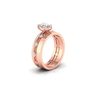 Elegante Anillo de Bodas de Oro Sólido de 10K, 14K, 18K con Diamante Ovalado de 1 Ct para Mujer, Joyería Nupcial Elegante, Proveedor Mayorista - Product Image 6