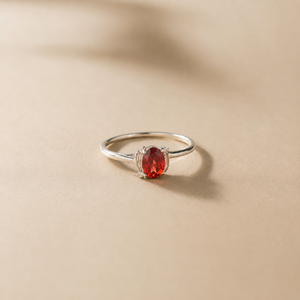 Radiant Cut Emerald Zircon <b>Ring</b> in White Gold-Geometric Gemstone Jewelry - Product Image 3