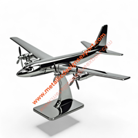 Modelo de Avión Moderno de Latón de Lujo Hecho a Mano, Elegante Escultura de Hélice para Decoración de Escritorio, para Coleccionistas y Entusiastas de la Aviación