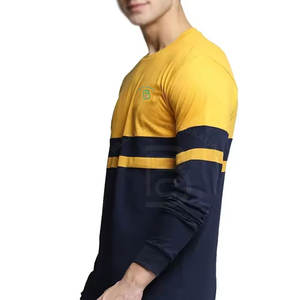 ออกแบบโลโก้ตามสั่ง บริการ OEM เสื้อผ้าฤดูร้อน แขนยาว คอกลม สำหรับผู้ชาย ขายออนไลน์ - Product Image 4