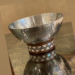 ชามเสิร์ฟช็อกโกแลตฝังมุกวินเทจทำด้วยมืองานฝีมือธรรมชาติคุกกี้ฝังมุกขัดเงาแฮนด์เมดอินเดีย - Product Image 5