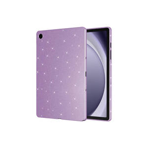 Étui de protection en tissu de coton brillant pailleté violet lilas de luxe pour Samsung Galaxy Tab S9 - Product Image 1