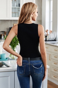 2024 Custom Logo Wholesale Bodycon Ribbed Tank <b>Top</b> Women Ribbed Knitted Tube <b>Top</b> Summer Custom Cotton Tank <b>Top</b> - Product Image 5