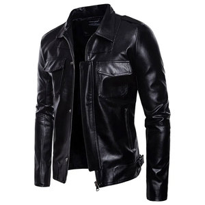 Chaqueta de cuero estilo motocicleta Retro de alta calidad para hombre, a la moda de motorista nueva chaqueta, capucha con soporte, bolsillo con cremallera frontal, invierno que combina con todo - Product Image 2