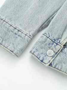 Chaqueta vaquera de calidad superior para mujer precio al por mayor elegante antiarrugas de secado rápido mejor logotipo personalizado impreso de algodón de mezclilla - Product Image 3