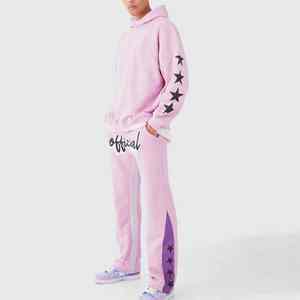 Chándal de invierno para hombre 2025, cómodo, suave, de algodón, para exteriores, estampado, chándal apilado, 100% de algodón, cordón sólido 2 1 - Product Image 1