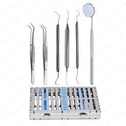 Kit de 6 instruments chirurgicaux pour le nerf ombilical, outils d'examen dentaire, manuels, en acier inoxydable de haute qualité, certifiés CE, garantie 3 ans - Product Image 3