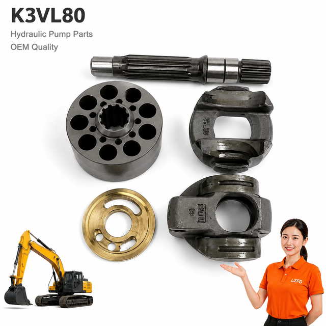 K3VL80: Hydraulic Pump Repair Kit, Cylinder Block Valve Plate Shaft for Excavator Piston Pump Parts