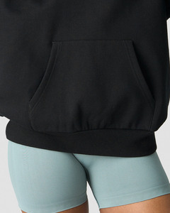 Directo de fábrica personalizado negro mujer gota hombro uso diario Sudadera con capucha antiarrugas y transpirable personalizado sudaderas con capucha en blanco para las mujeres - Product Image 5