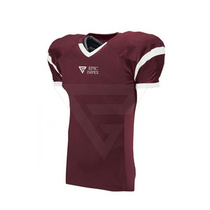 Maillots de football américain 100 % polyester de haute qualité, personnalisables avec logo de club et nom d'équipe, respirants, option grandes tailles, sur mesure - Product Image 4