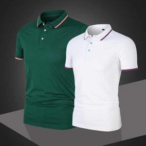 MARS hommes à manches courtes pour polos de haute qualité nouvelle tendance de la mode logo brodé personnalisé tricoté polyester coton - Product Image 1