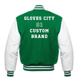 GUANTES City OEM Logotipo bordado personalizado Chaqueta de béisbol acolchada para hombre Letterman Varsity Bomber Jacket para hombre Propia Varsity Jacket - Product Image 3