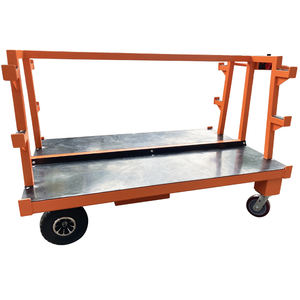 वाटरप्रूफ इलेक्ट्रिक फोर-व्हील फोल्डेबल स्टेनलेस स्टील प्लेटफॉर्म ट्रॉली 500 किलोग्राम क्षमता भारी शुल्क ओम गोदाम ट्रक उपकरण के लिए - Product Image 5