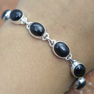 Trending 925 Sterling Silver Black <b>Onyx</b> Gemstone <b>Bracelet</b> Jewelry Handmade Silver Boho Style <b>Bracelet</b> Jewelry For Women Gift For - Product Image 4
