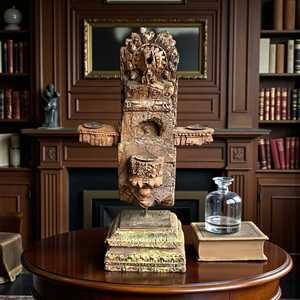 Wooden <b>Candel</b> Stand with Lantern Design for Home Decor for Weddings Christmas Easter - Product Image 2