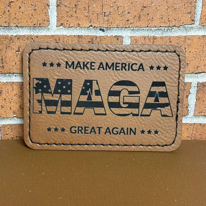 High End Leather <b>Patches</b> for Hats <b>Jackets</b> Bags Custom Embossed Logo Labels Durable Apparel Branding Tags - Product Image 1