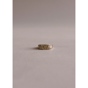 Anillo de Diamantes de Oro de 14k Vintage con Diseño de Canal Diagonal - Product Image 5