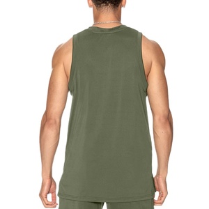 Summer 2026 Vintage Plain <b>Men's</b> Gym Tank Top Wholesale Customized Sleeveless Loose Fit Plus Size Unisex Custom Logo <b>Singlet</b> - Product Image 3