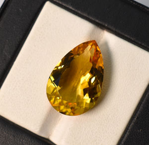 Natural <b>Citrine</b> Madeira Pear Faceted Brandy Colour 20X14X8 mm 12.87 Cts - Product Image 6