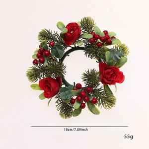 <span class=keywords><strong>Guirlande</strong></span> <span class=keywords><strong>de</strong></span> bougies avec des cônes <span class=keywords><strong>de</strong></span> pin simulés, des baies rouges, petite taille, pour la décoration <span class=keywords><strong>de</strong></span> bureau, la décoration <span class=keywords><strong>de</strong></span> la maison, la décoration <span class=keywords><strong>de</strong></span> table <span class=keywords><strong>de</strong></span> Noël, porte-bougie - Product Image 4