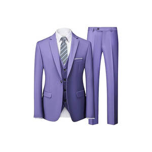 Traje de Boda de Tela, Blazer Cruzado con Chaleco, Trajes de Boda Personalizados para Hombres y Mujeres - Product Image 1
