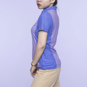 Camiseta Casual de Manga Corta para Mujer, Tejida, Transpirable, 100% Poliéster, con Logotipo Personalizado Impreso por Sublimación - Product Image 3