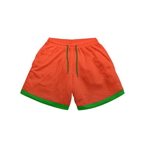 Pantalones Cortos Deportivos Unisex de Cintura Media, Estilo Vintage, Ligeros, Transpirables, de Malla, con Cordón de Contraste, Bloques de Color, Diseño Moderno para Entrenamiento - Product Image 6