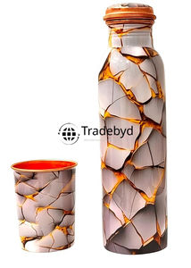 Authentic Wide Copper Bottle to Support Detox Water Rituals by Tradebyd - Product Image 2