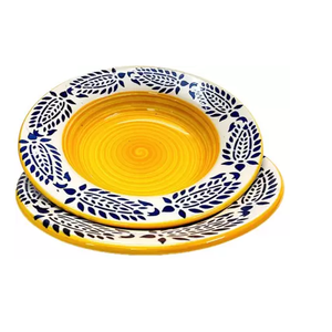 Assiette de service en céramique, plat et plateau de grande taille pour vaisselle plats faits à la main - Product Image 6