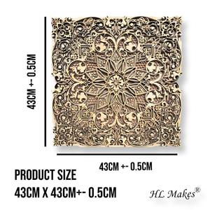 Mandala duvar sanatı Monogram rustik ahşap duvar sanatı benzersiz ahşap dekorasyon duvar dekorasyonu asılı - Product Image 3