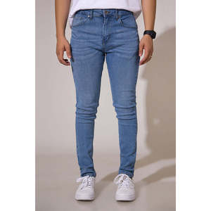 กางเกงยีนส์เดนิมขายาวตรงจากโรงงาน - Product Image 1