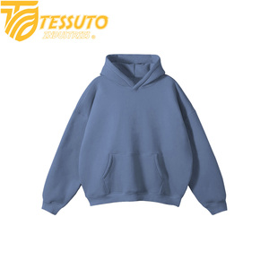เสื้อฮู้ดดี้ผ้าฟลีซคอตตอน 100% ทรงโอเวอร์ไซส์ แบบยูนิเซ็กซ์ ปรับแต่งได้ ปักลายโลโก้เท่ๆ ด้วยเทคนิคการทอแบบพัฟ ลายเรียบๆ สำหรับฤดูใบไม้ร่วง - Product Image 2