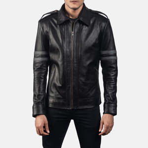 Veste d'hiver pour hommes Top Design avec col montant manches longues 100% cuir de haute qualité personnalisable prix raisonnable - Product Image 1