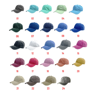 ยูนิเซ็กส์หมวกเบสบอลย้อนยุคผ้าฝ้ายโพลีเอสเตอร์/ ผ้าฝ้ายวินเทจปรับสแน็ปแบ็กได้หมวกสีทึบย้อมสีหมวกกีฬาซักได้ - Product Image 2