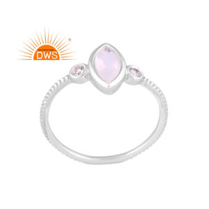 แหวนพลอยธรรมชาติสีเงินสเตอร์ลิงสำหรับผู้หญิงเป็นของขวัญ - Product Image 1