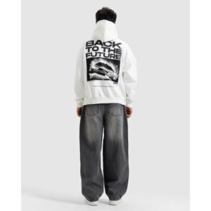 Sweat à capuche surdimensionné « Retour vers le futur » en tissu tricoté respirant pour la saison d'automne - Product Image 2