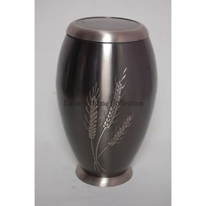 Venta caliente de aluminio fundido de color rosa y plateado diseñador floral arte creativo moderno al por mayor suministros de urnas funerarias de cremación - Product Image 5