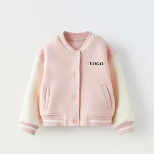 Prezzo all'ingrosso moda abbigliamento esterno personalizzato giubbotto Bomber invernale per bambini/2024 prezzo economico giubbotto Bomber con Logo personalizzato invernale per bambini